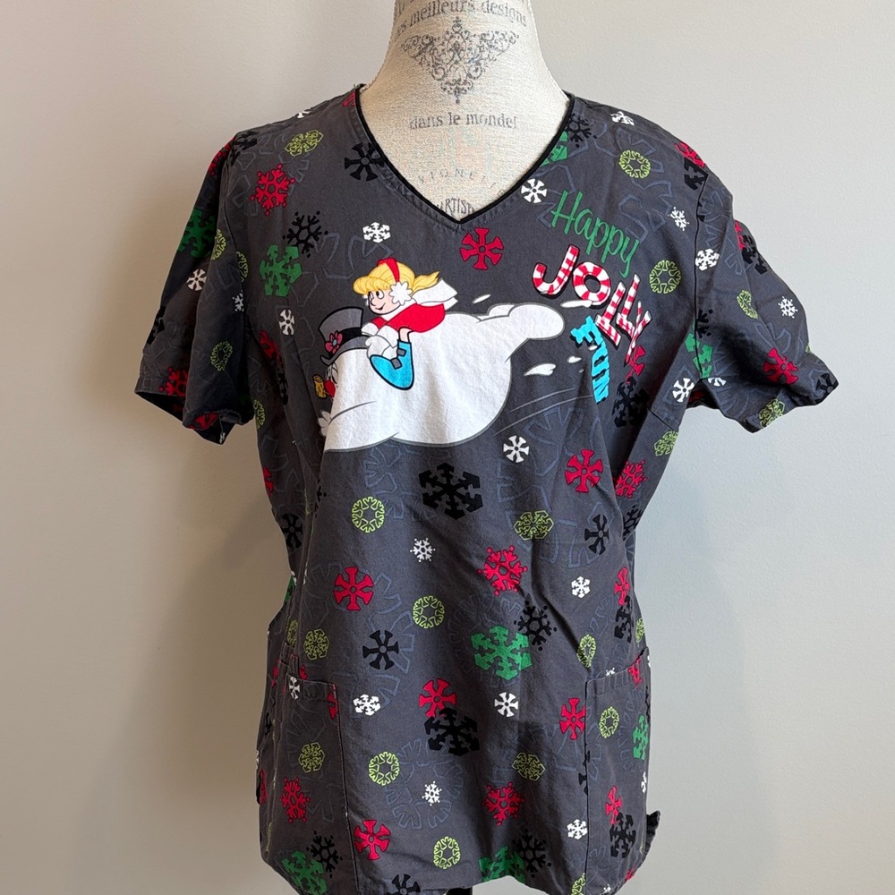 Frosty the Snowman Scrub Top